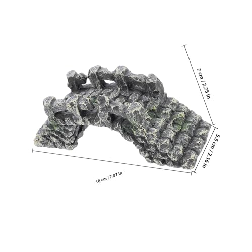 Resin Fish Tank Arch Bridge Aquarium Decor Small Miniature Landscaping Ornament for Aquatic Pets and Turtle Basking Platform