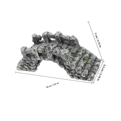 Resin Fish Tank Arch Bridge Aquarium Decor Small Miniature Landscaping Ornament for Aquatic Pets and Turtle Basking Platform