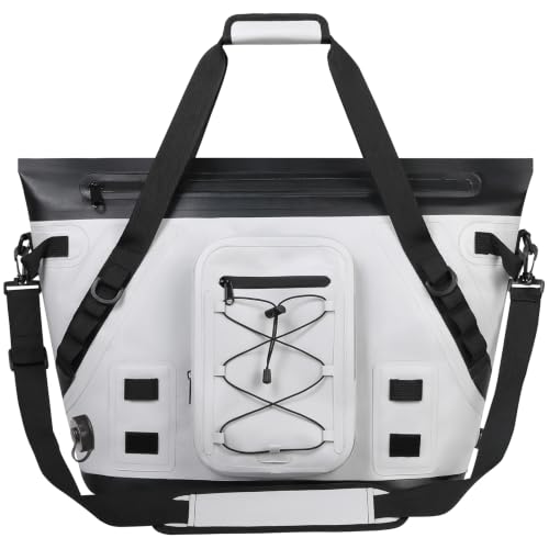 MORXPLOR Insulated Fish Cooler Kill Bag with Flat Bottom-26x18 31x14 40x16 50x18 60x20 70x25 Inches Waterproof Fishing Tackle Kill Cooler Bag - color: Misty-26x18x9