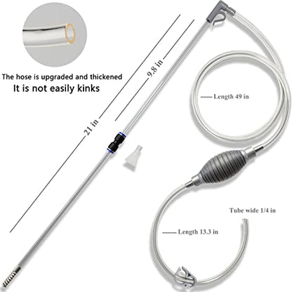 AREPK 10 Gallon Fish Tank cleaner and Aquarium Water Changer Siphon with a Thinner Tubing. Perfect for Cleaning Small Tanks, Gravel Vacuum for Aquarium Kit