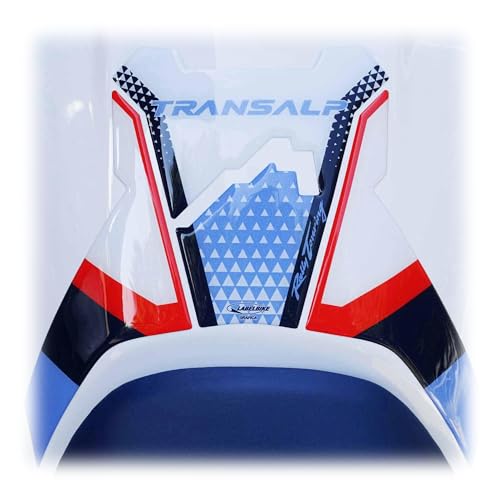 labelbike - 3D Sticker Motorcycle Fuel Tank Pad Protection and Decoration in Resin with Official License Compatible wit Honda Transalp 2023 - color: White