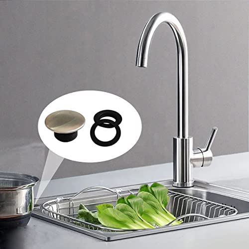 2 Pcs Stainless Steel Kitchen Sink Tap Hole Cover ，Kitchen Faucet Hole Cover ，Faucet Hole Cover，Sink Tap Hole Cover，Kitchen Faucet Hole Cover Stainless Steel (1.2 to 1.6 Inch in Diameter)
