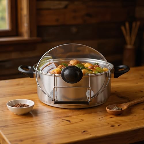 Wome Crock Pot Lid Holder For Oval Crock Pot: Universal Fit For Round Lids Too Silicone Drip Tray Catches Water Suction Cups For Added Stability Keeps Countertop Clean And Organized (2, black)