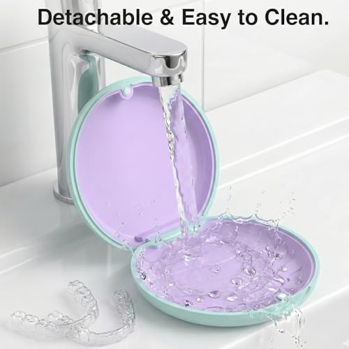 2 Pack Retainer Case, Slim Aligner Case for Invisalign with Tool Kit - color: 2 Pack - Mint Green