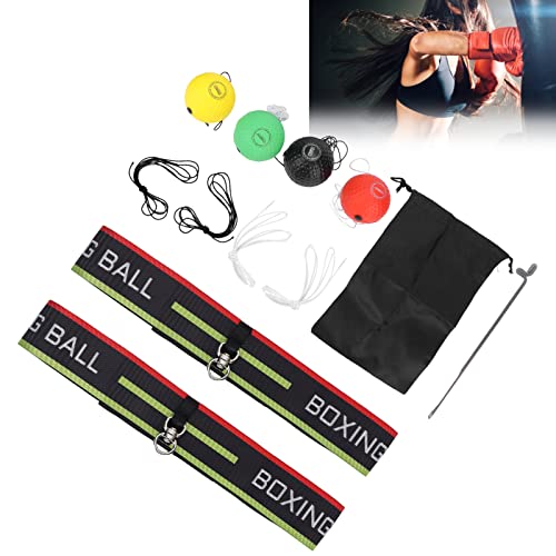 Boxing Reflex Ball Set | Adjustable Headband Reflex Ball for Hand-Eye Coordination Training | Enhance Reflexes, Speed & Skills | Ideal for All Ages & Fitness Levels