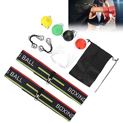 Boxing Reflex Ball Set | Adjustable Headband Reflex Ball for Hand-Eye Coordination Training | Enhance Reflexes, Speed & Skills | Ideal for All Ages & Fitness Levels