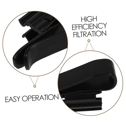 Kisangel 6pcs Aquarium Filtration Hose Clips Plastic Aquarium Hose Clamp for Fish Tank Water Pipe Buckle and Flexible - color: Black