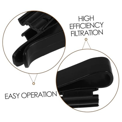 Kisangel 6pcs Aquarium Filtration Hose Clips Plastic Aquarium Hose Clamp for Fish Tank Water Pipe Buckle and Flexible - color: Black