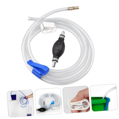 NUOBESTY Manual Suction Hose for Car Oil Transfer, Practical Guide Oil Tube with Flexible Siphon Pump for Automotive Fuel and Fish Tank Water Change