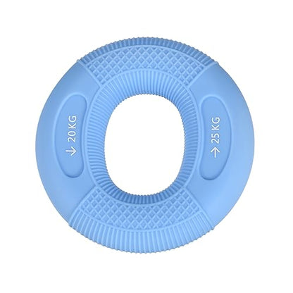 uxcell Hand Grip Strength Trainer, 3" 20-25 KG(44-55 Lbs) Silicone Rings Finger Forearms Exercise Grip Squeezer for Athletes Workout, Rock Climbing, Sky Blue - color: Sky Blue