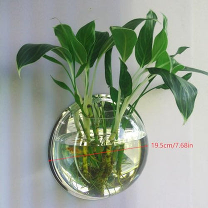 Wall Fish Bowl Wall Fish Bubble Hanging Clear Acrylic Betta Fish for Tank Wall Mounted Aquarium Wall Plant Planter Aquariums Tanks