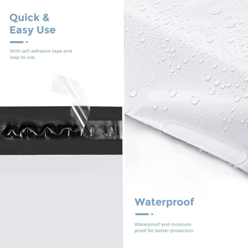 Metronic Poly Mailers 14.5x19 70000 Pack Large Shipping Bags for Clothing Mailing Bags with Strong Self-sealing Adhesive Waterproof and Tear-Proof Poly Bag Bulk in White - color: White, size: 14.5x19 70,000PC
