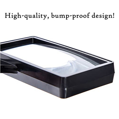 Large Rectangular Handheld Magnifying Glass，5X Magnification，4x2inches Handheld Magnifier，Scratch Resistant Glass Lens，Large Horizontal Viewing Area，for Seniors Reading，Hobbies，Repai， Observation