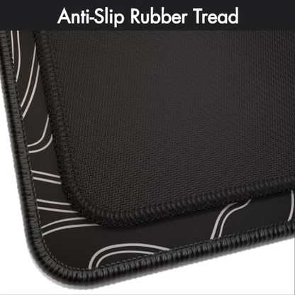 Gamer Boss - Gaming Mouse Pad - 48 x 24 Inches - 4mm Thick with Stitched Edges, Non-Slip Rubber Base, Premium Cloth Mousepad, Desk Mat for Laptop, Keyboard, Computer & PC (Mega, Topographic) - color: Topographic, size: 48" x 24"