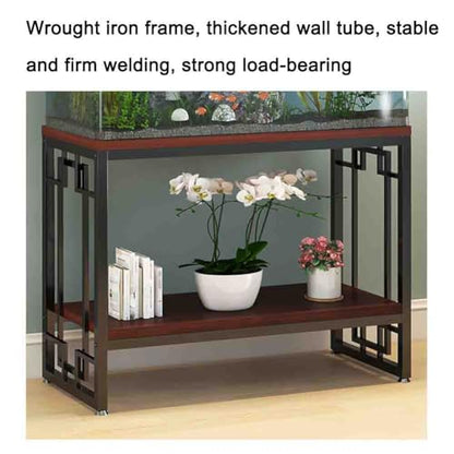 Metal Aquarium Stand, Heavy Duty 2-Tier Fish Tank Rack Shelf, Torage Rack Bracket for Fish Tank Accessories Storage, for Home Office (White b)