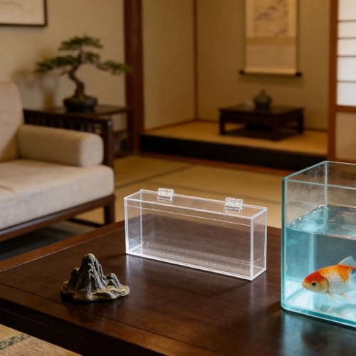 Acclimation Box for Saltwater Fish: Shrimp Breeding Box - Clear Acrylic Fish Isolation Breeding Tank - 9.84x3.78in Aquarium Incubator for Baby Clownfish Guppy - size: 25.00X9.60X5.10CM