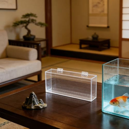 Acclimation Box for Saltwater Fish: Shrimp Breeding Box - Clear Acrylic Fish Isolation Breeding Tank - 9.84x3.78in Aquarium Incubator for Baby Clownfish Guppy - size: 25.00X9.60X5.10CM