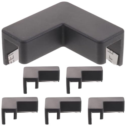 6pcs Black Silicone Corner Guards for Fish Tanks and Pet Carriers, Impact-Resistant Soft Cushion, Safety Protector for Furniture and Aquarium Corners