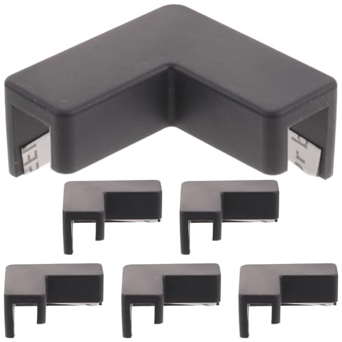 6pcs Black Silicone Corner Guards for Fish Tanks and Pet Carriers, Impact-Resistant Soft Cushion, Safety Protector for Furniture and Aquarium Corners