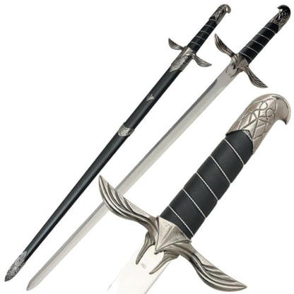 Armory Replicas™ - Epic Dark Eagle Assassin Medieval Sword - of Stainless Steel Power Design with Spread Eagle Wings Cross Guard and Fierce Eagles Head Pommel