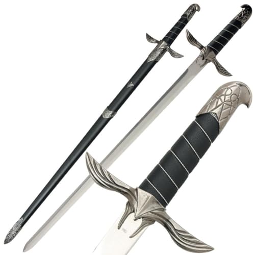 Armory Replicas™ - Epic Dark Eagle Assassin Medieval Sword - of Stainless Steel Power Design with Spread Eagle Wings Cross Guard and Fierce Eagles Head Pommel