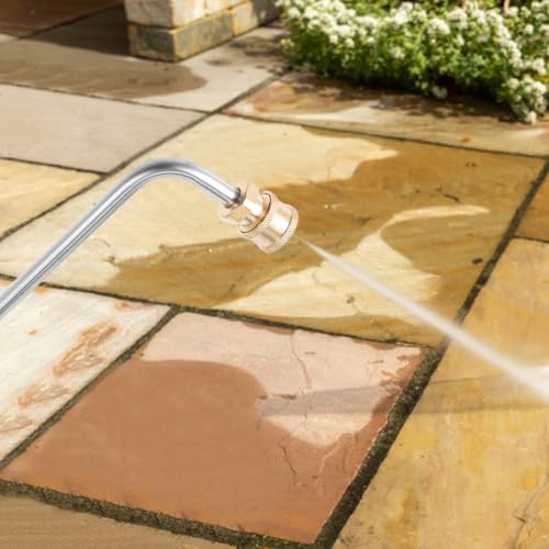 90 Degree Curved High Pressure Washer Extension Wand 13.77 Inch Quick Connect Spray Lance Replacement for Car Wash