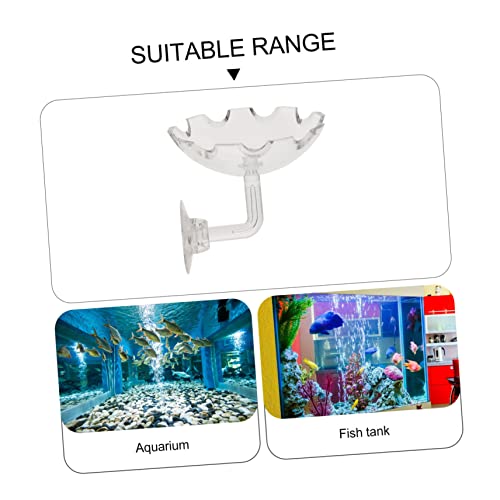 Kisangel 2pcs Acrylic Shrimp Feeder with Cup Transparent Feeding Bowl for Aquarium Easy to Install Shrimp Food Holder and Convenient Feeding Dish for Reptiles and Ornamental Fish