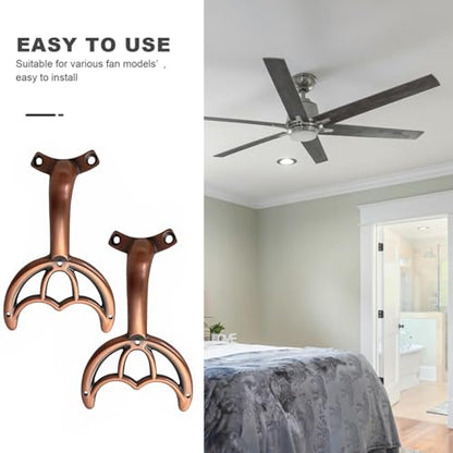 5 Pcs 52’’Ceiling Fan Blades Arms Replacement,Ceiling Fan Blades Arms Replacement Parts Mounting Bracket Kit for Replacing The Worn Fan Blades,Keep The Balance and Good Performance (Copper) - color: Copper
