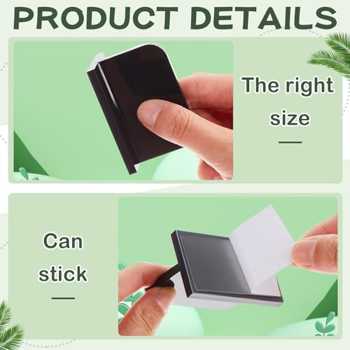 4 Pcs Aquarium Lid Handles Acrylic Fish Tank Cover Handles Adhesive Tank Lid Replacement Handle for Aquarium Fish Tank Lid, 2.36 x 1.38 Inch (Black)