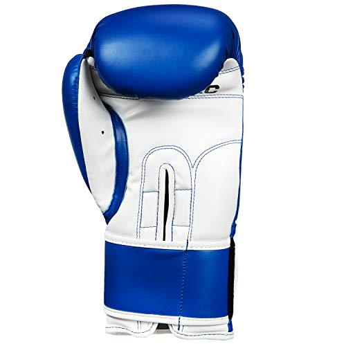 Title Classic Pro Style Training Gloves 3.0 - Boxing Gloves, Boxing Training Gloves, MMA Gloves, Oz Training Gloves, Kickboxing Gloves, Punching Bag Gloves, Sparring Gloves - color: Blue/White, size: 8 oz