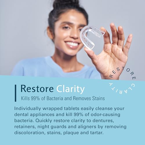 Retainer Cleaner Tablets, Denture Cleaner, Mint, 8 Month Supply by M3 | Compatible with Retainer Cleaner Machine & Ultrasonic Retainer Cleaner, Helps Remove Tough Stains, Buildup, Odors & Plaque - size: 240 Count (Pack of 1)