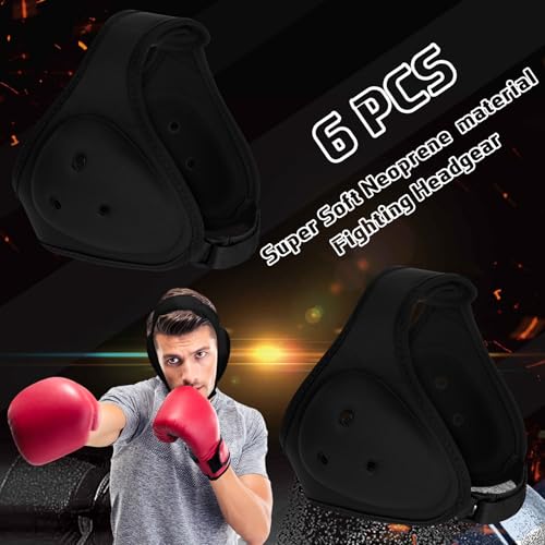 Jerify 6 Pcs Wrestling Headgear for Kids Youth Soft Grappling Headgear | Grappling Headgear, Adjustable Wrestling Ear Guard, Cushioned Foam Padding Protective, Breathable Ventilation, Lightweight