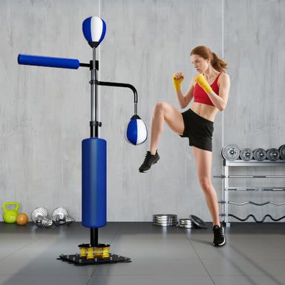 Soozier Boxing Bag Stand with Speed 55.1" to 80.7" - color: Blue