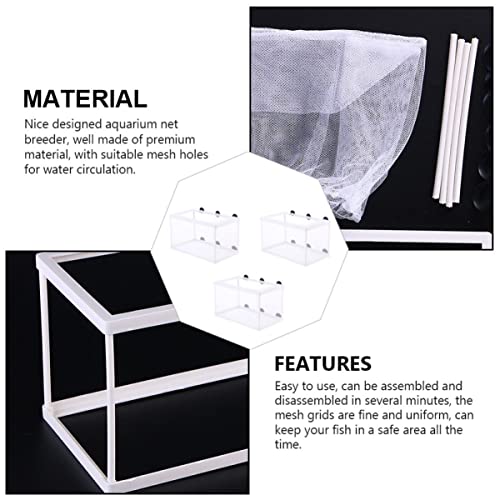 FOMIYES 3pcs Isolation Box Network for Fish Tank Small Fishing Net Suction Cup Fish Brooder