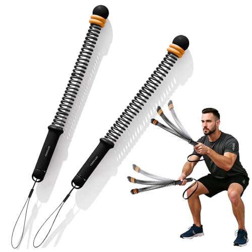Ropeless Battle Ropes for Home Gym, Cordless Battle Rope for HIIT & Cardio (Black with Ring) - style: Black with ring