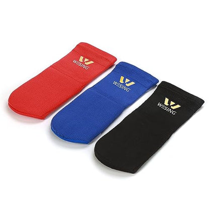 Wesing Instep Guard for MMA Boxing Kickboxing Instep Pad Instep Support Ankle Support(Black, S)