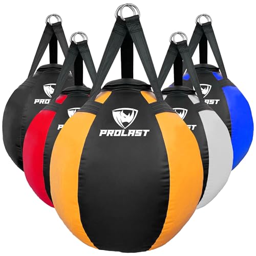 Wrecking Ball Heavy Punching Bag for Adults, Hook and Uppercut, Body Snatcher, Boxing, MMA, Muay Thai, 65 lbs - color: Yellow / Black, size: Unfilled