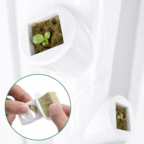 24 Pcs Grow Cubes for Hydroponic System, Grow Cube Hydroponic Cups Compatible with yCube, Reusable Hydroponic System Grow Cube for Indoor Graden Supplies