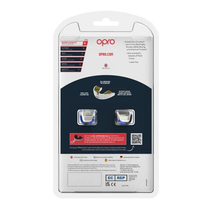 OPRO Instant Custom Fit Moldable Mouth Guard, Dentist Level, Adults & Kids - color: Blue Camo - Black/Blue/Silver, size: Adult (10+)