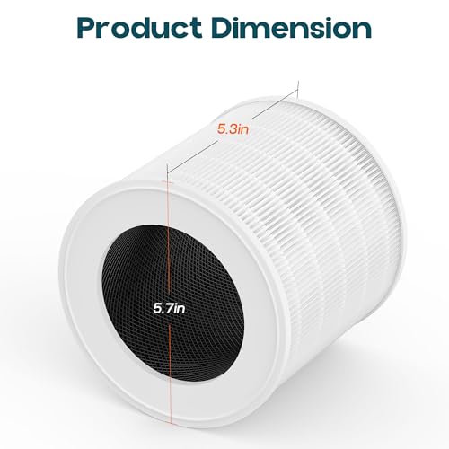 A2005 HEPA Replacement Filter,Compatible With A2005 Purifier Covers Upto 549 Ft², H13 HEPA and Activated carbon Filter, 2 Pack