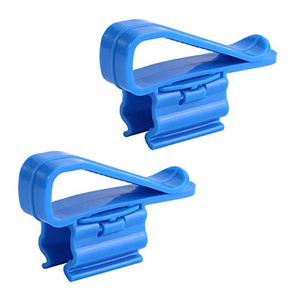 2 Pack Fish for Tank Mounting Clip Water Pipe Hose Holder Multifunction Adjustable Clamp for 0.31""-0.62"" Dia Tub Aquarium Tube Holder, Blue