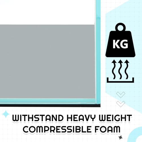 1 Pcs 48 x 24 Inch Aquarium Fish Self Leveling Mat for Under Tank 5mm Thick Foam Compressible Neoprene Mat with Adhesive Backing Shockproof Waterproof Easy to Cut Stability, Black - color: Compressible Neoprene Foam, size: 48 x 24 Inch