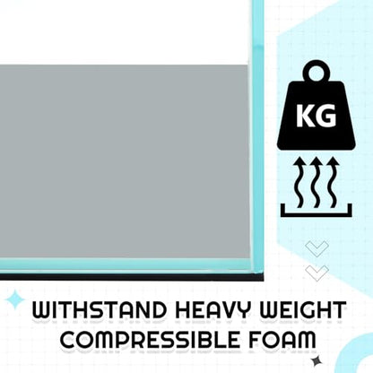1 Pcs 30 x 12 Inch Aquarium Fish Self Leveling Mat for Under Tank 5mm Thick Foam Compressible Neoprene Mat with Adhesive Backing Shockproof Waterproof Easy to Cut Stability, Black