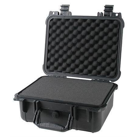 Large and Medium Size Weatherproof Equipment Cases, made of Polypropylene Plastic, Black with Foam Insert (13.5" X 11.5" X 6" (L x W x H)) - size: 13.5" X 11.5" X 6" (L x W x H) (BLACK)