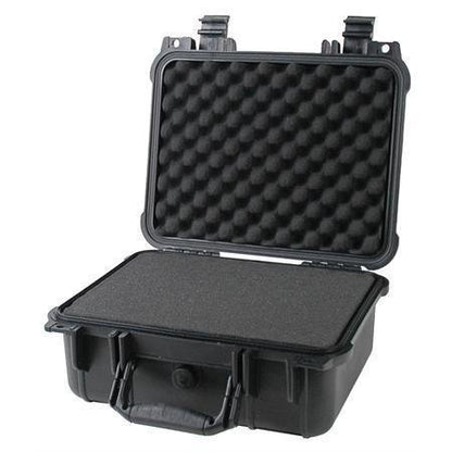 Large and Medium Size Weatherproof Equipment Cases, made of Polypropylene Plastic, Black with Foam Insert (13.5" X 11.5" X 6" (L x W x H)) - size: 13.5" X 11.5" X 6" (L x W x H) (BLACK)