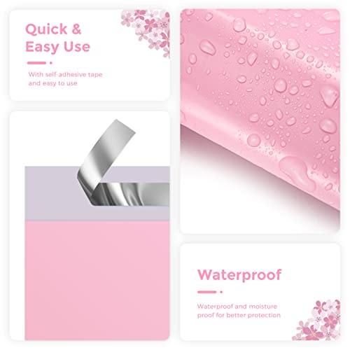 Metronic Poly Mailers 10X13 200 Pack, Strong Adhesive Shipping Envelopes for Clothing, Medium Shipping Bags for Small Businesses, Waterproof Mailers Poly Bags, Packages Bags Light Pink - size: 10x13 200PC