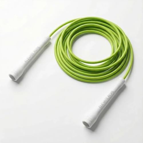 Elevate Rope Jump Rope for Men & Women, 5mm PVC Cable, 10 ft Adjustable - color: Avocado Green