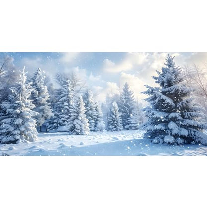 YongFoto Fish Tank Background - Winter Snow Scene Aquarium Backdrop - 30x12 inch - color: White, size: 30x12in/75x30cm