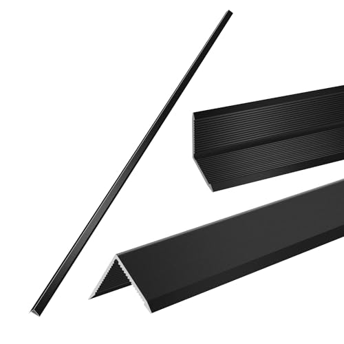 Aluminum Alloy Metal Corner Protector 10PCS Wall Corner Protector 0.6x0.6x48 inches Corner Trim Black Decoration Pack of 10 Corner Guards 21Ga Thickness - size: 0.6x0.6x48 inch