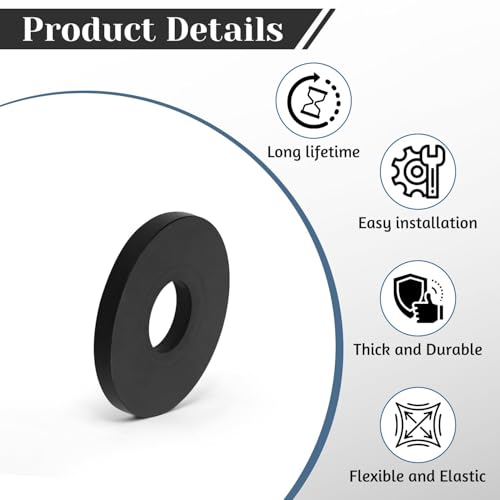 8 PCS Multi Purpose Rubber Spacer, 1-2/5" OD x 1/2" ID x 1/8" Thickness Rubber Washers for Screws, Anti Vibration Pads for Bolts, Car, Boat, Home (35 * 12 * 3mm) - size: 1-2/5" OD x 1/2" ID x 1/8" Thickness